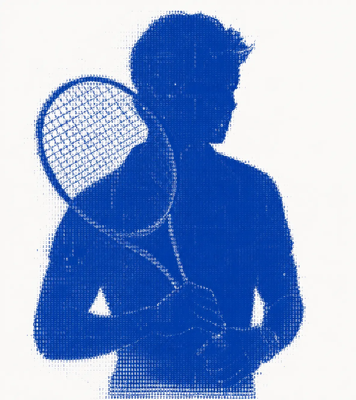 A tennis player competing on court.